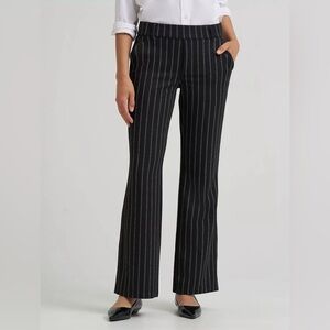 Lee Women's Black Pinstripe Bootcut Pants